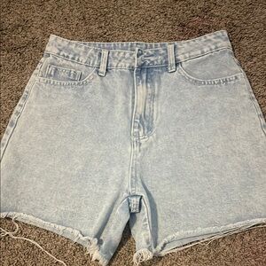 SHEIN Blue Jean Shorts High-Waisted Relaxed Fit